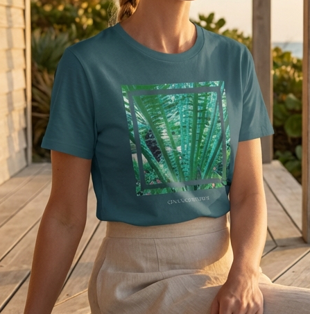 Emerald Palm Geometry Art Tee | Gena Sage Studios