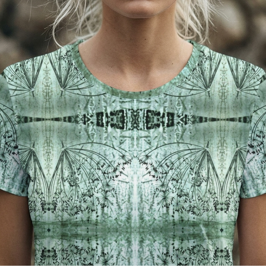 Sage Desert Bloom Flower Cotton Women's T-Shirt | Gena Sage