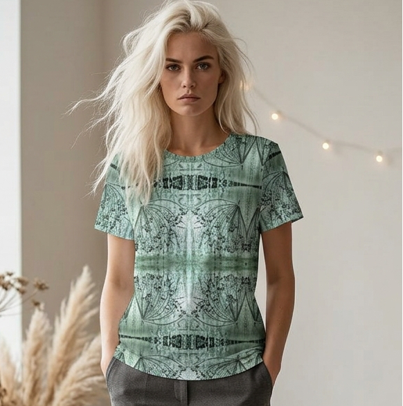 Sage Desert Bloom Flower Cotton Women's T-Shirt | Gena Sage