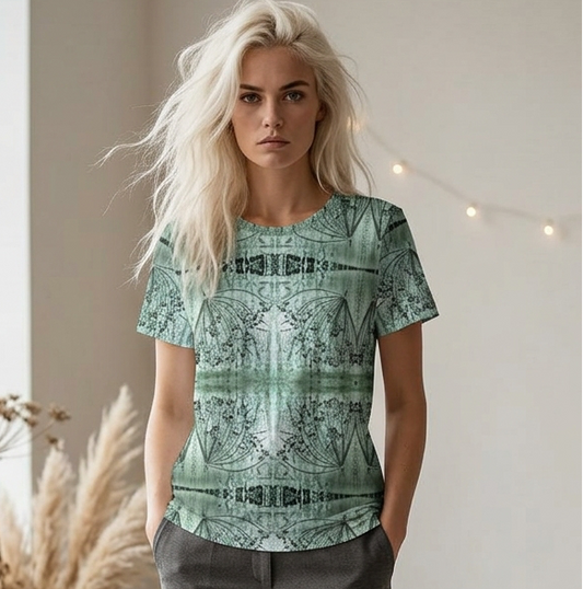 Sage Desert Bloom Flower Cotton Women's T-Shirt | Gena Sage