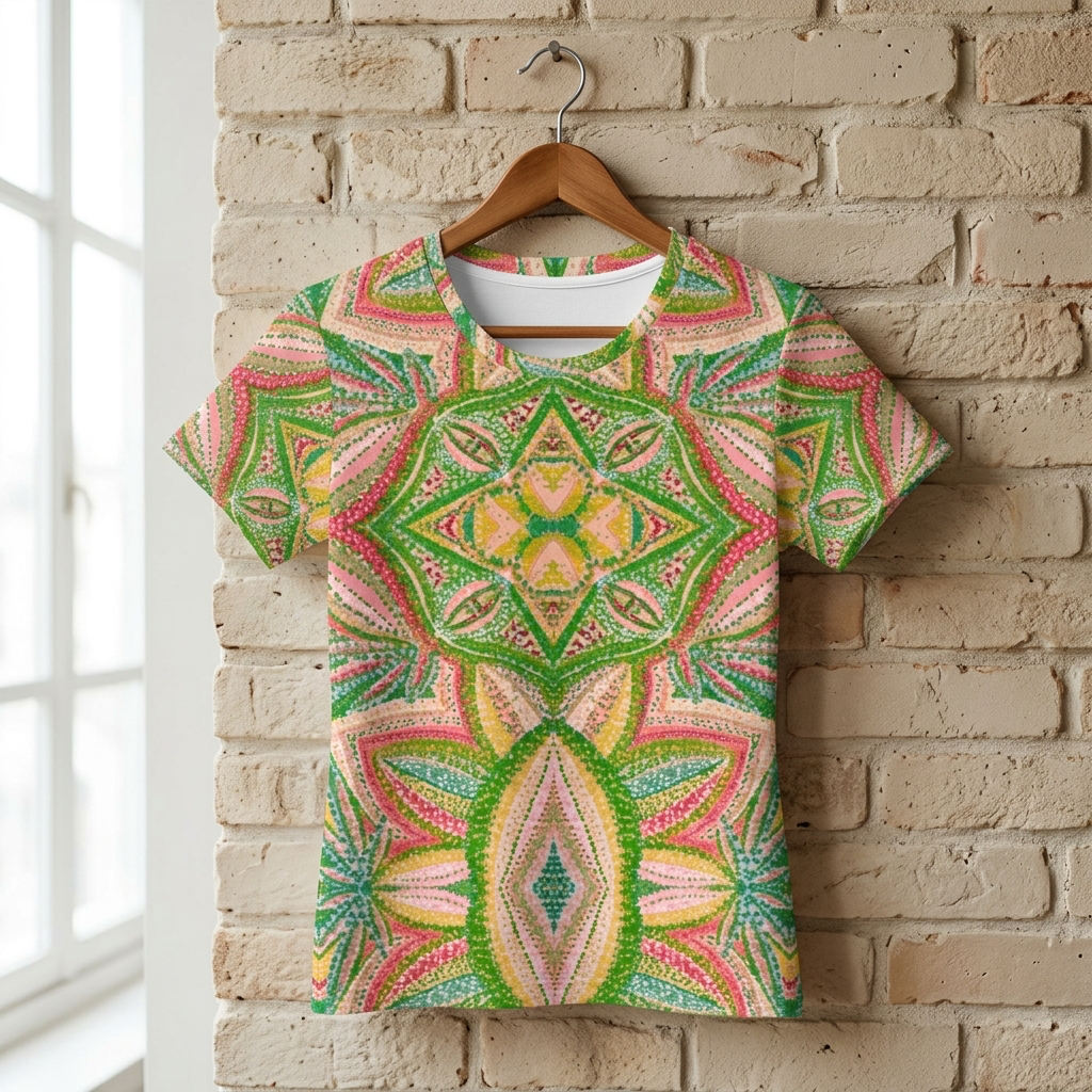 Mandala Drift Cotton T-Shirt | Choose Your Color