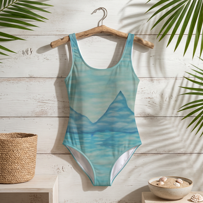 Mountain Fog Teal One-Piece Swimsuit
