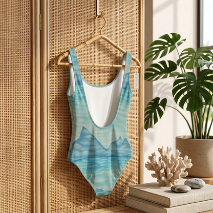 Mountain Fog Teal One-Piece Swimsuit